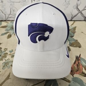 KANSAS STATE POWERCATS/NIKE White and Purple Cap with Logo